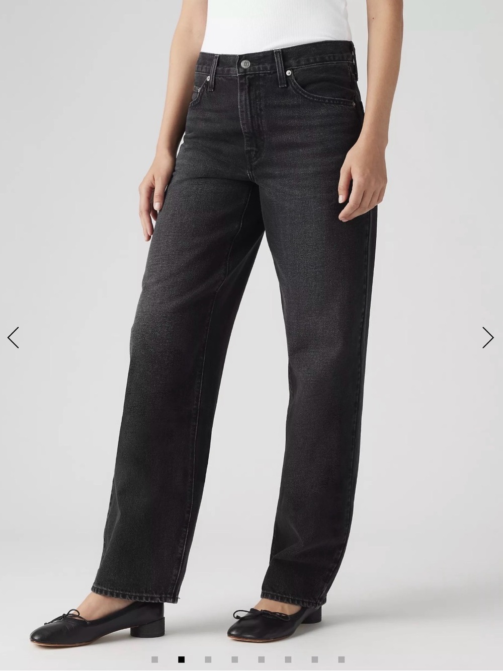 Levi's Women's Baggy Dad Jeans in Black Wash